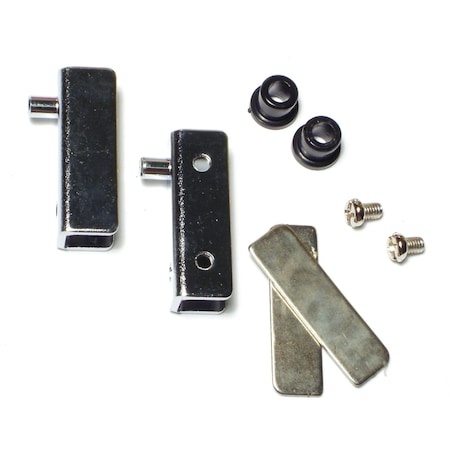 Midwest Fastener Chrometint Steel Glass Door Hinges 2PK 66343